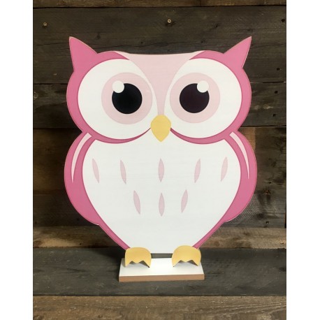 OWL - LARGE PINK 44CM