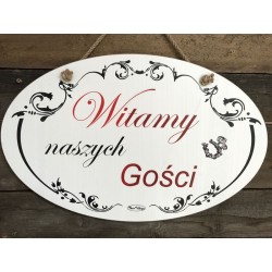 WOODEN BOARD WITH INSCRIPTION