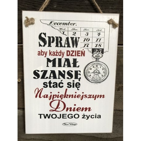 TABLICZKA DREWNIANA