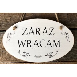 TABLICZKA ZARAZ WRACAM 14X23