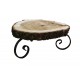 WOODEN SLICE WITH LEGS 25-30CM H: 11CM