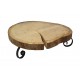 WOODEN SLICE WITH LEGS 25-30CM H: 11CM