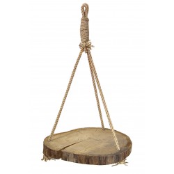 WOODEN SLICE HANGING 25-30CM H: 64CM