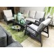 GARDEN SET SICILY SOFA, 2 CHAIRS AND TABLE