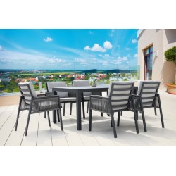 GARDEN SET SICILY TABLE + 6 CHAIRS