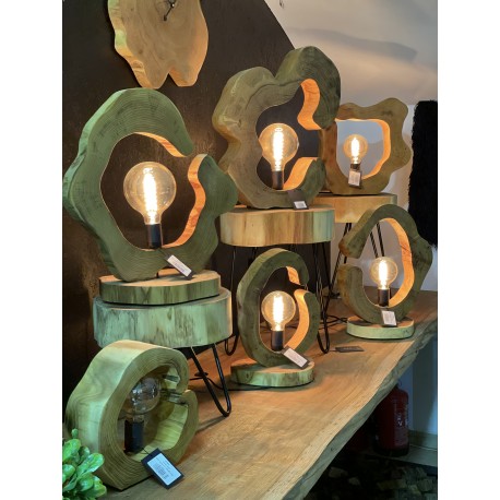 WOODEN LAMP SIZE UP TO 40CM - LIGHTBULB FREE - FINAL PRICE