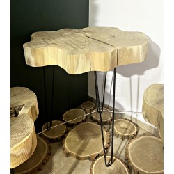 STOLIK DREWNIANY do 60 cm h80 gr blatu 10cm