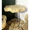 STOLIK DREWNIANY do 60 cm h80 gr blatu 10cm
