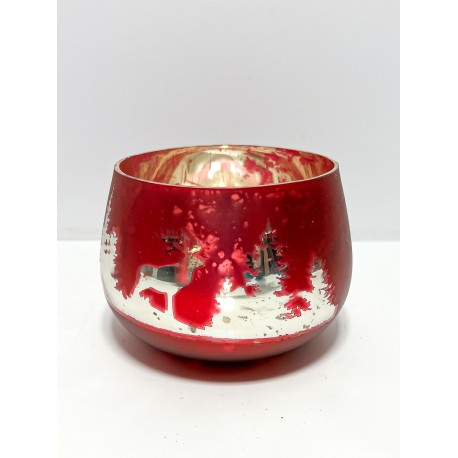 CANDLE HOLDER GLASS 19x19x15