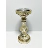 CANDLE HOLDER GLASS 15x15x39