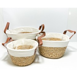 SET 3SZT Wicker basket 30x25x30,25x21x25,20x18x20