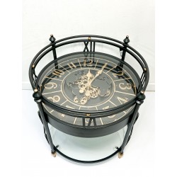 TABLE - CLOCK WITH MOVING GEARS ON BATTERY 66x66x66