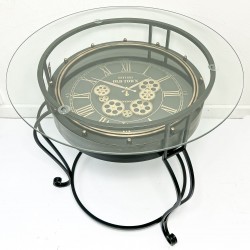 TABLE CLOCK WITH MOVING GEARS ON BATTERY 68x68x70