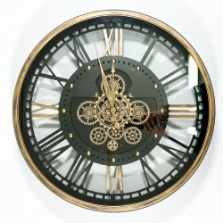 CLOCK WITH MOVING GEARS ON BATTERY 60x60x9