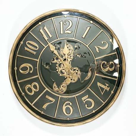 CLOCK WITH MOVING GEARS ON BATTERY 60x60x8