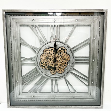 CLOCK WITH MOVING GEARS ON BATTERY 80x80x10,5