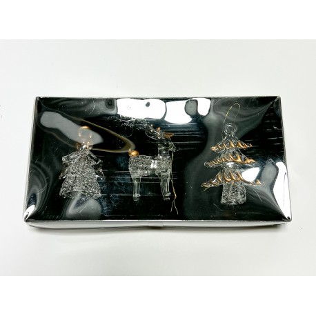 Glass ornament 9x3,6x18 a3