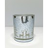 Glass candle holder 9x9x10