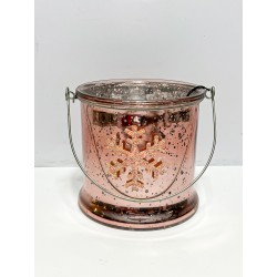 Glass candle holder 12,5x12,5x12