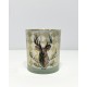 Glass candle holder 8x8x9