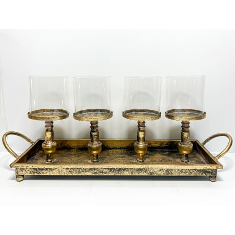 Metal candle holder 59,5x17,5x15,5