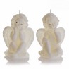 FIGURKA CHRISTMAS ANGEL 90MM ECRU MIX
