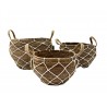 SET 3 BASKETS JUTE 34x34x33,28x28x28,25x25x23