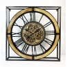Zegar metalowy z ruchomymi mechanizmami 70x10x70
