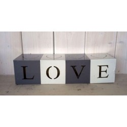 WOODEN "LOVE" CUBES